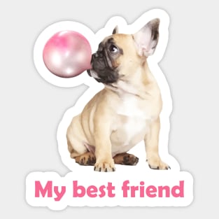 French bulldog best friend Sticker